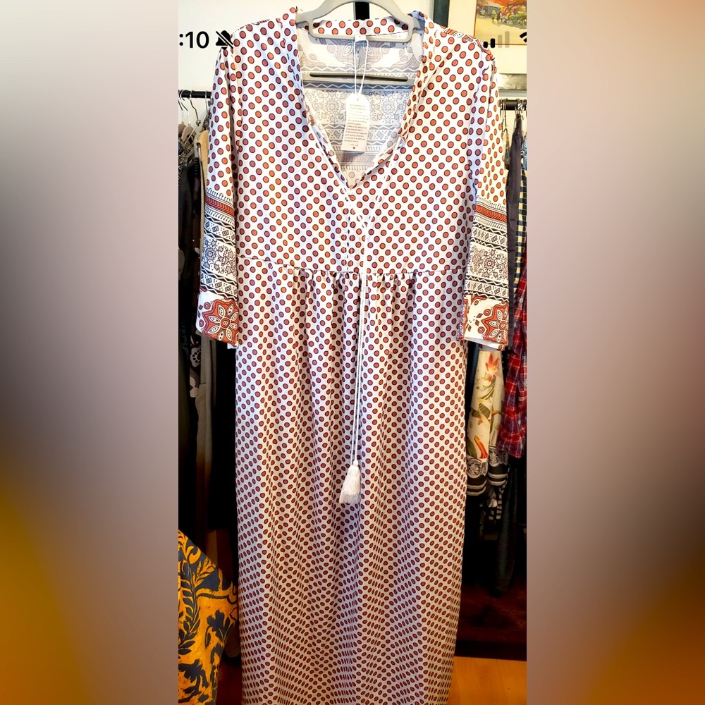 M002 // NWT Boutique Brand POLKA DOT maxi // L